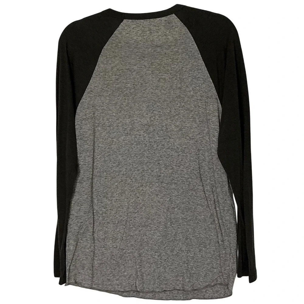 Obey Posse Worldwide Mens‎ Raglan Baseball Graphic T-Shirt Grey Medium CA26912